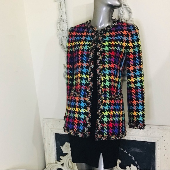 Alice + Olivia Andreas Frayed Blazer  NWOT - Picture 16 of 16